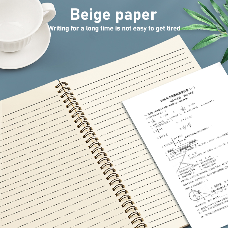 A5/B5 80Sheets DIY Black Cover Coil Notebook College Spiral Notepad