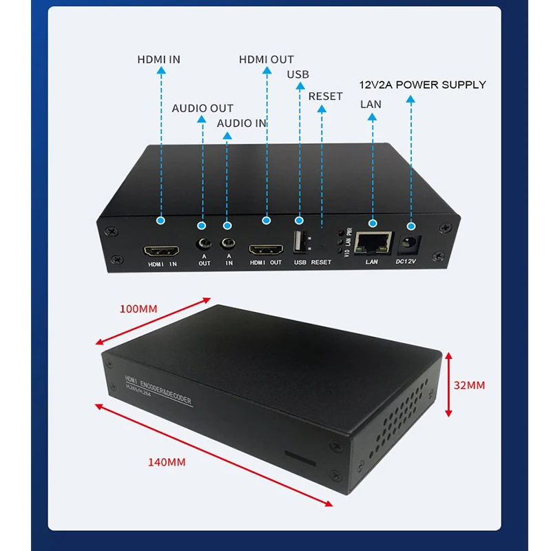 H265 Encoder Decoder 4k Support Iptv Monitor Rtmp Support Udisk Sd Card ...