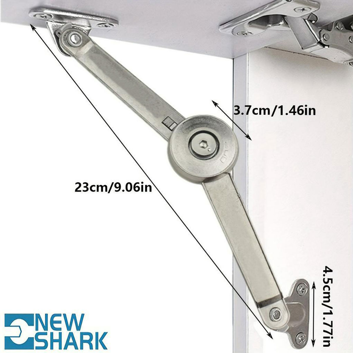 Boocalny 6-Pack 180° Rotatable Lid Support Hinges – Heavy Duty Metal With Soft-Close, 30kg Load Capacity For Cabinets, Boxes & Doors