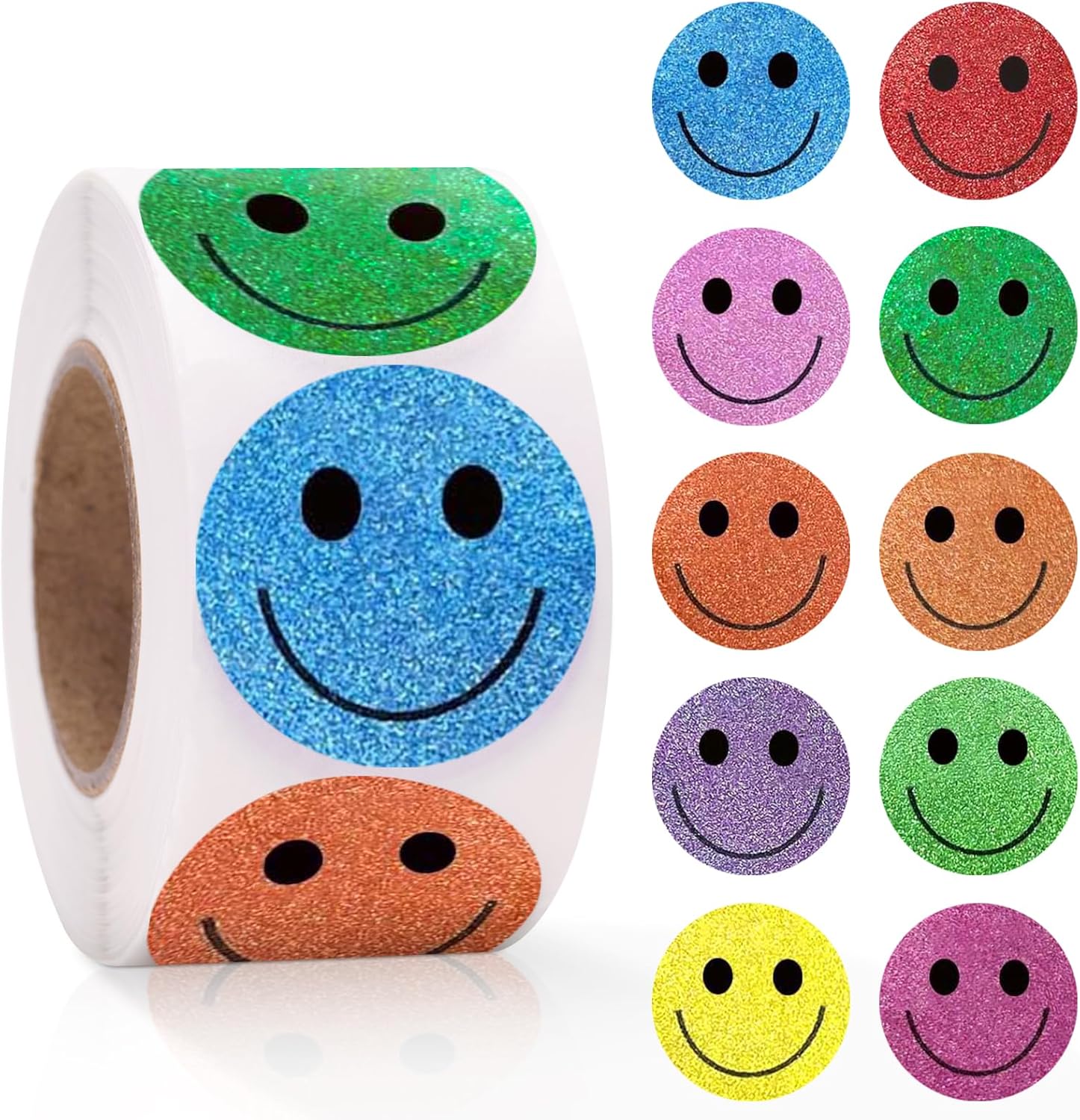 Smiley Face Stickers Happy Face Stickers 1 Inch Small Round Smile ...