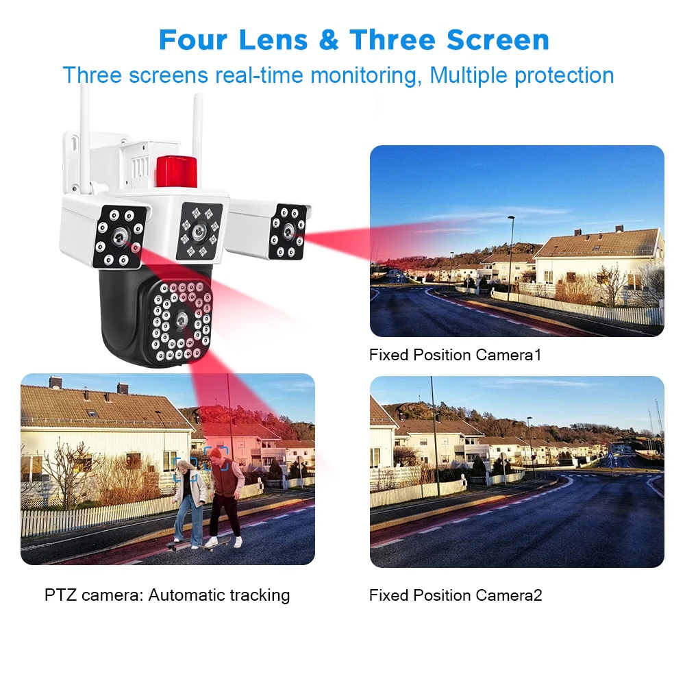 YOOSEE Y20 Dual Lens WiFi Camera 12MP CCTV Camera Outdoor Waterproof