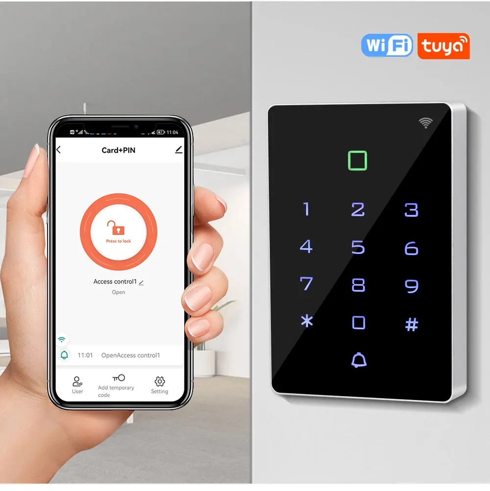 WiFi Tuya APP Door Access Control System Kit Waterproof RFID Keypad ...