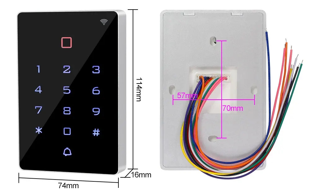 WiFi Tuya APP Door Access Control System Kit Waterproof RFID Keypad ...