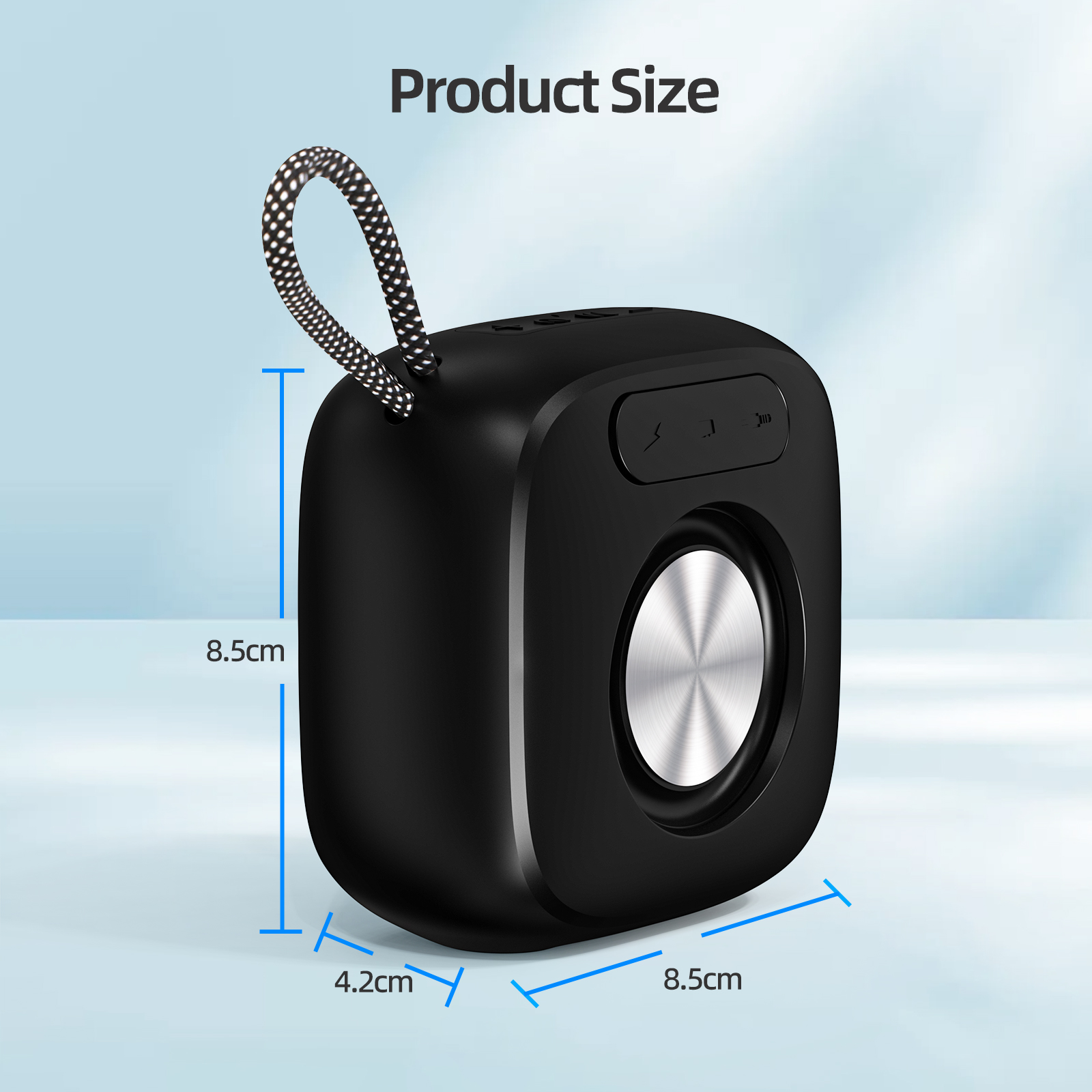 GOOJODOQ TWS 5.3 Bluetooth Speaker Wireless with Lanyard Portable Mini ...