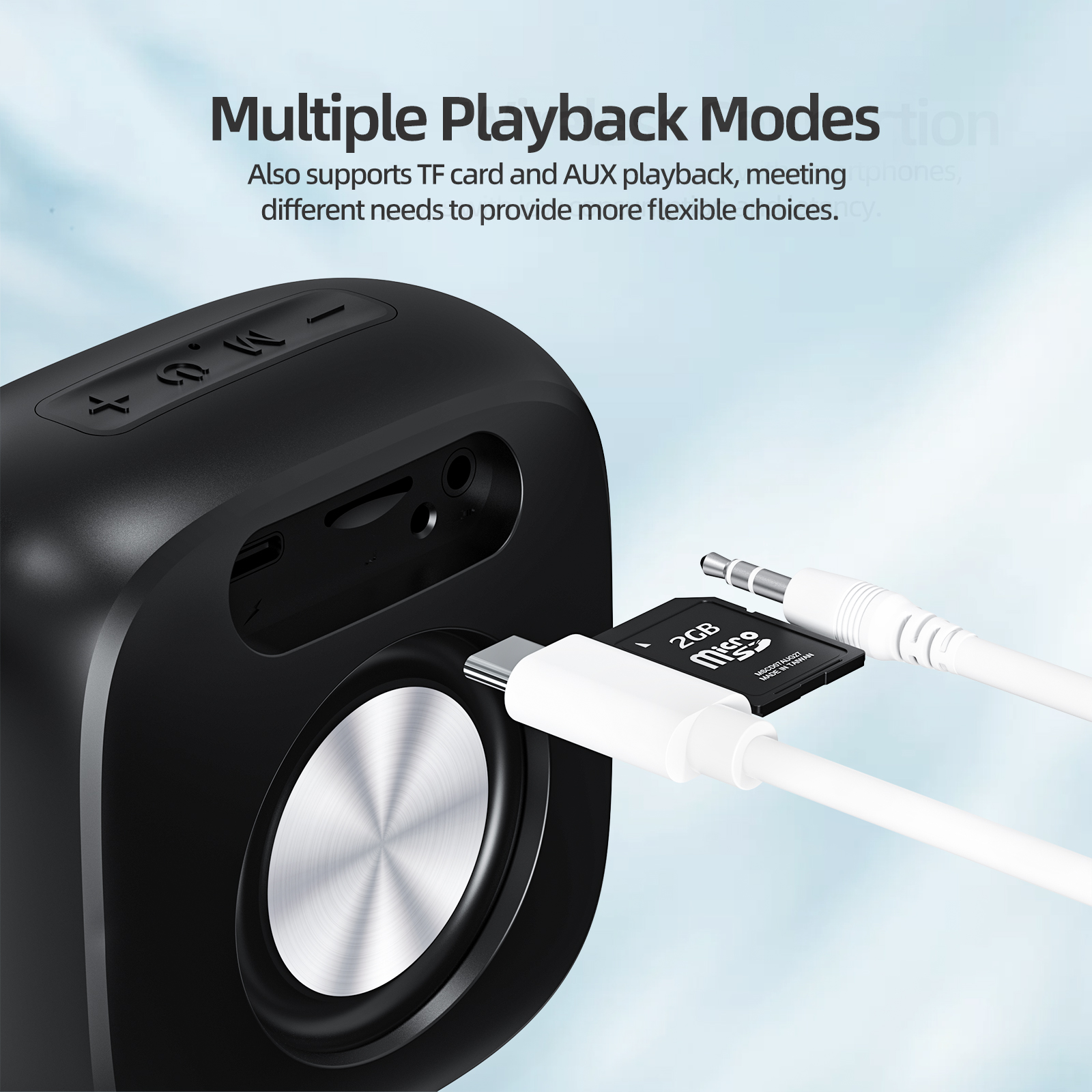 GOOJODOQ TWS 5.3 Bluetooth Speaker Wireless with Lanyard Portable Mini ...