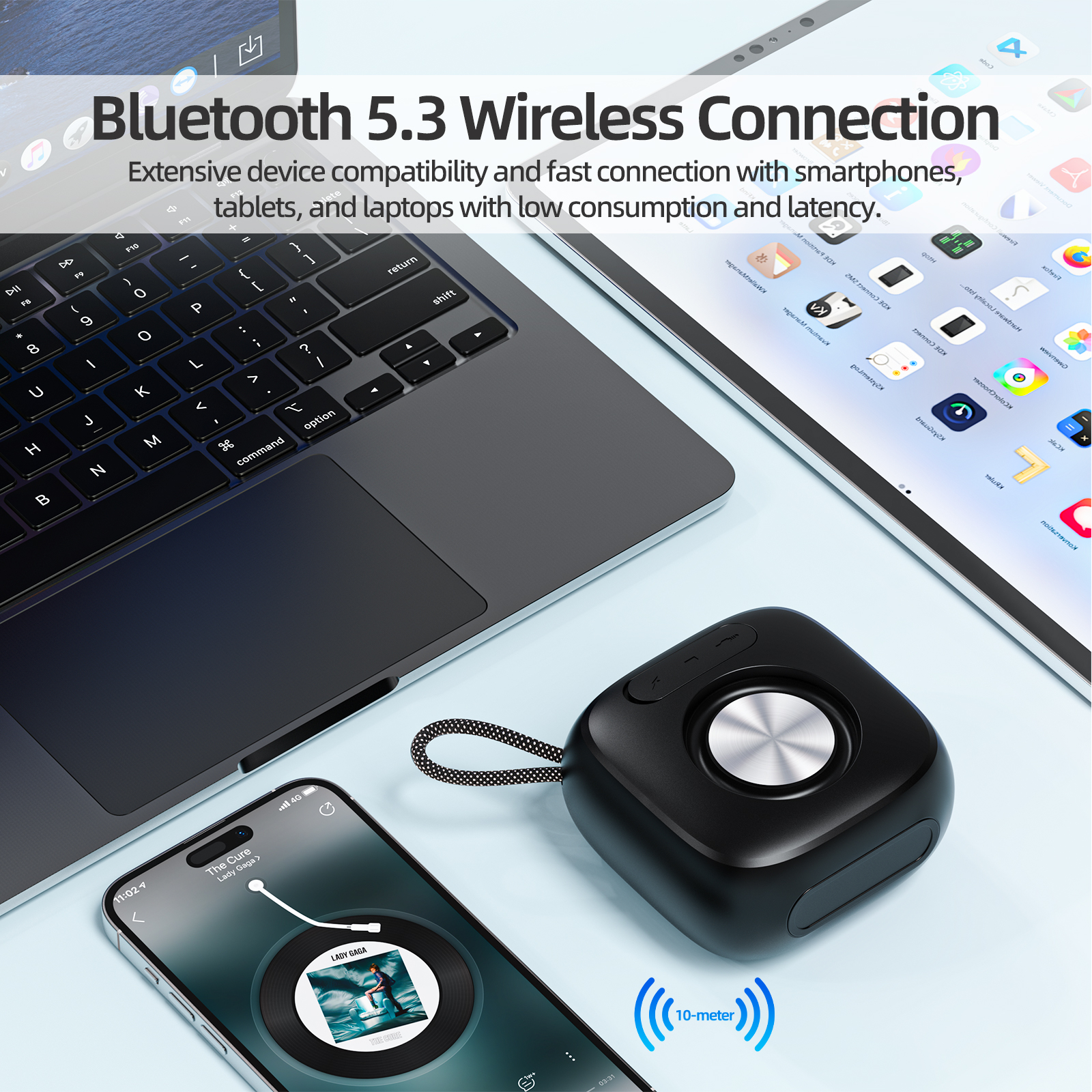 GOOJODOQ TWS 5.3 Bluetooth Speaker Wireless with Lanyard Portable Mini ...