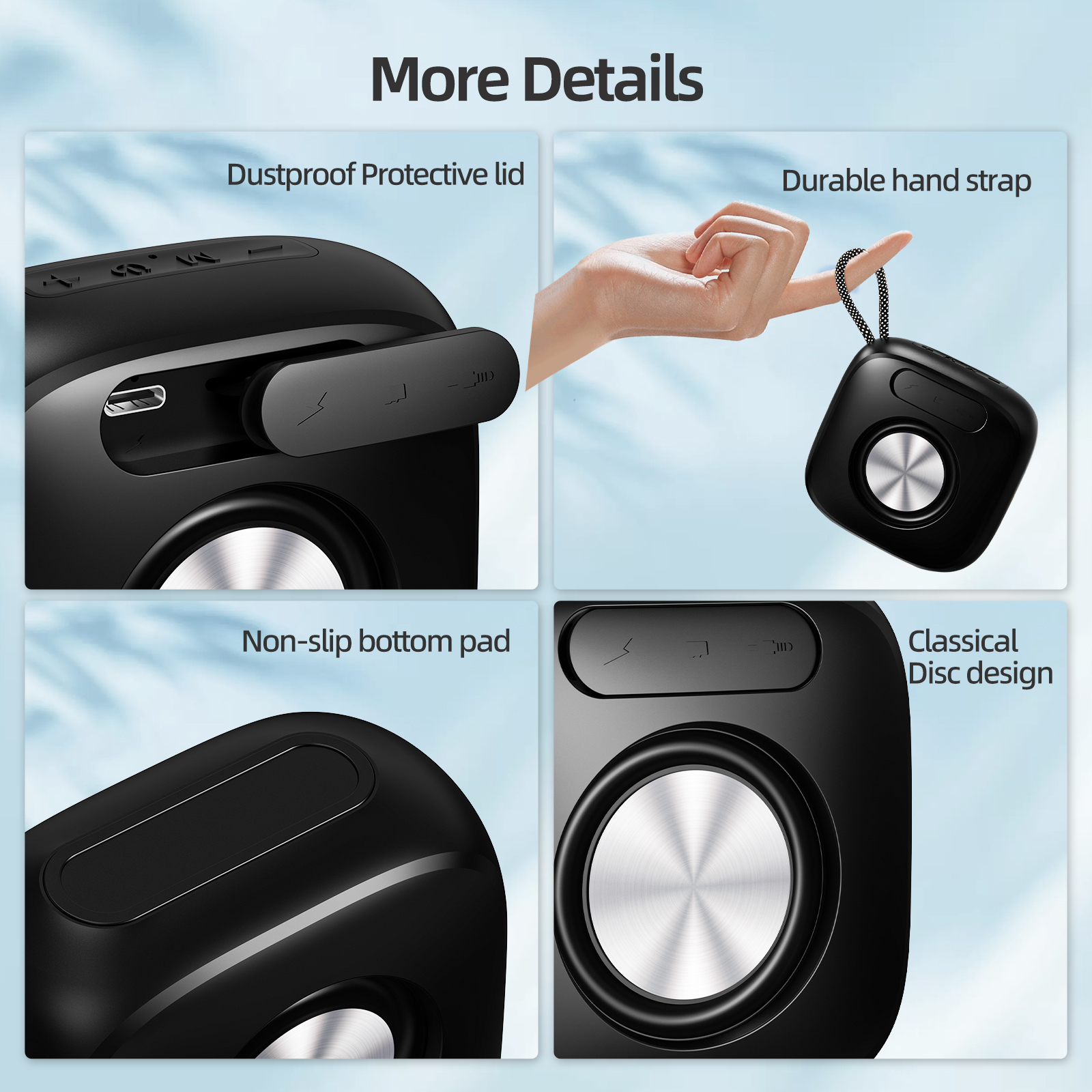 GOOJODOQ TWS 5.3 Bluetooth Speaker Wireless with Lanyard Portable Mini ...