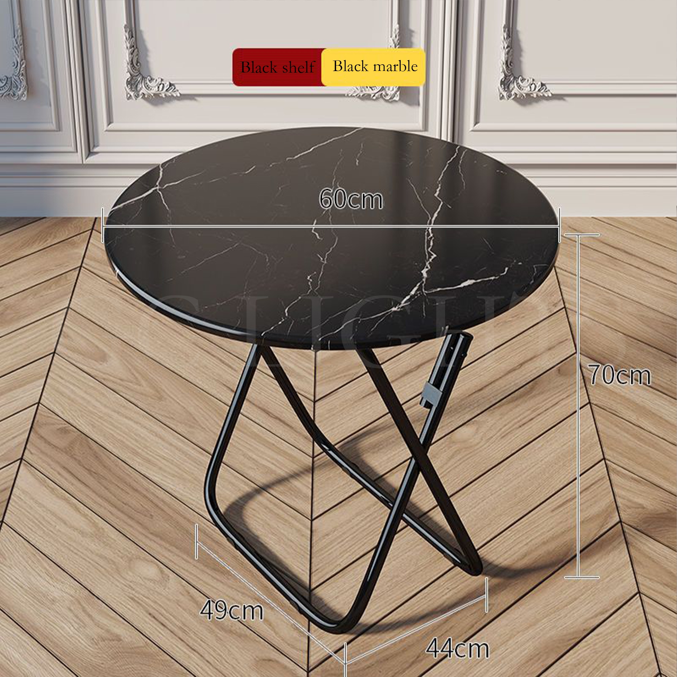 GC Marble Folding Table Portable Foldable Dining Table square table