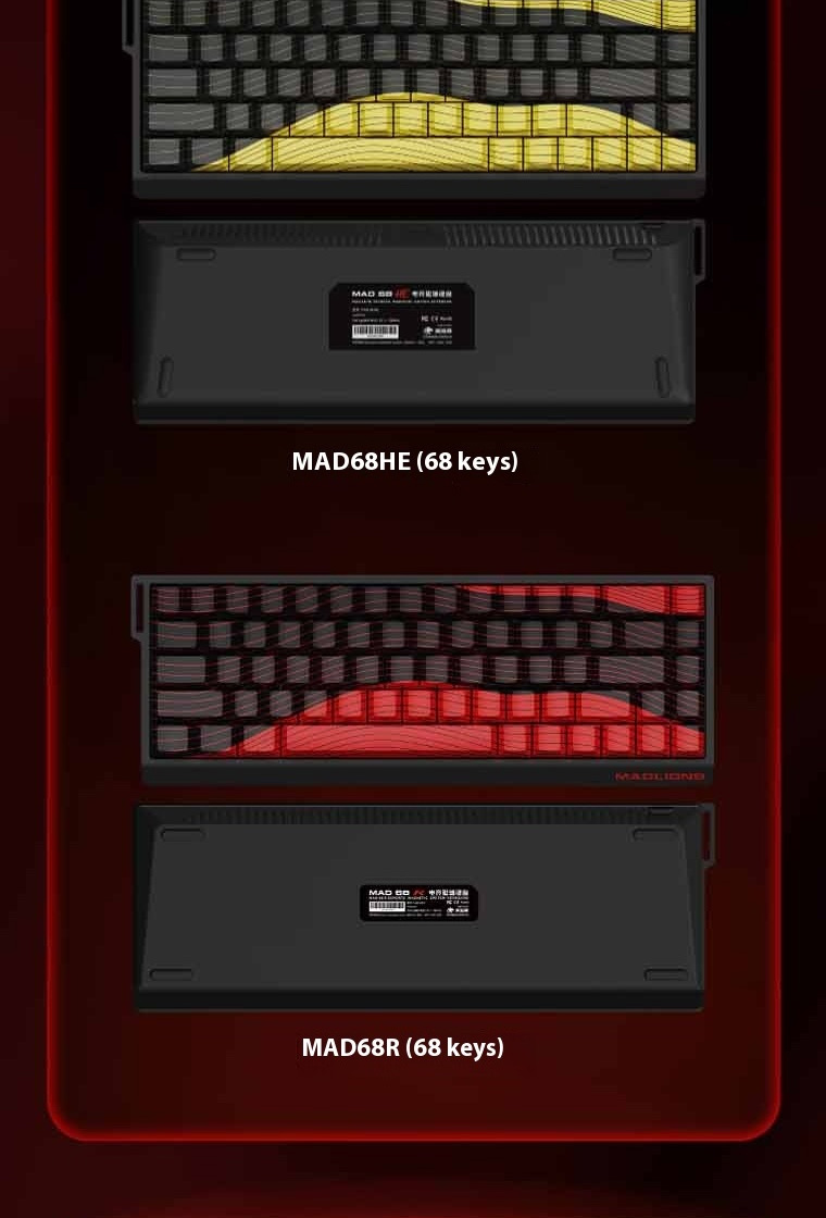 MADLIONS MAD 60/68HE Eesports Switch Keyboard With Streamlined configuration, Low