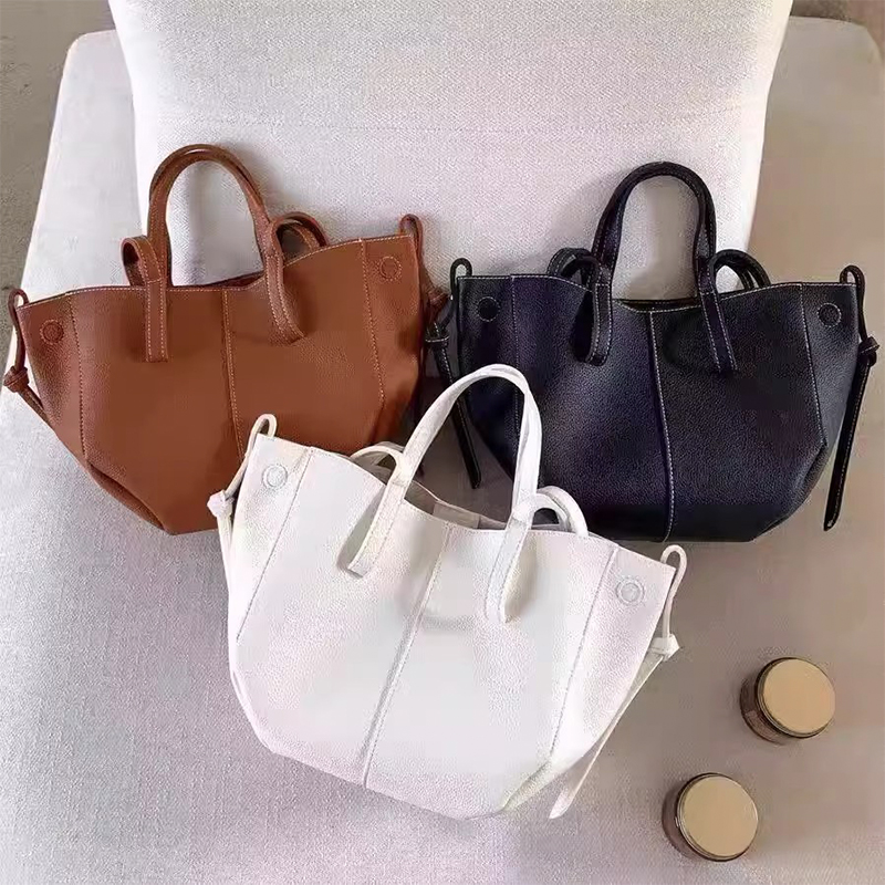 Leacat Soft leather niche wing bag tote bag premium sense large