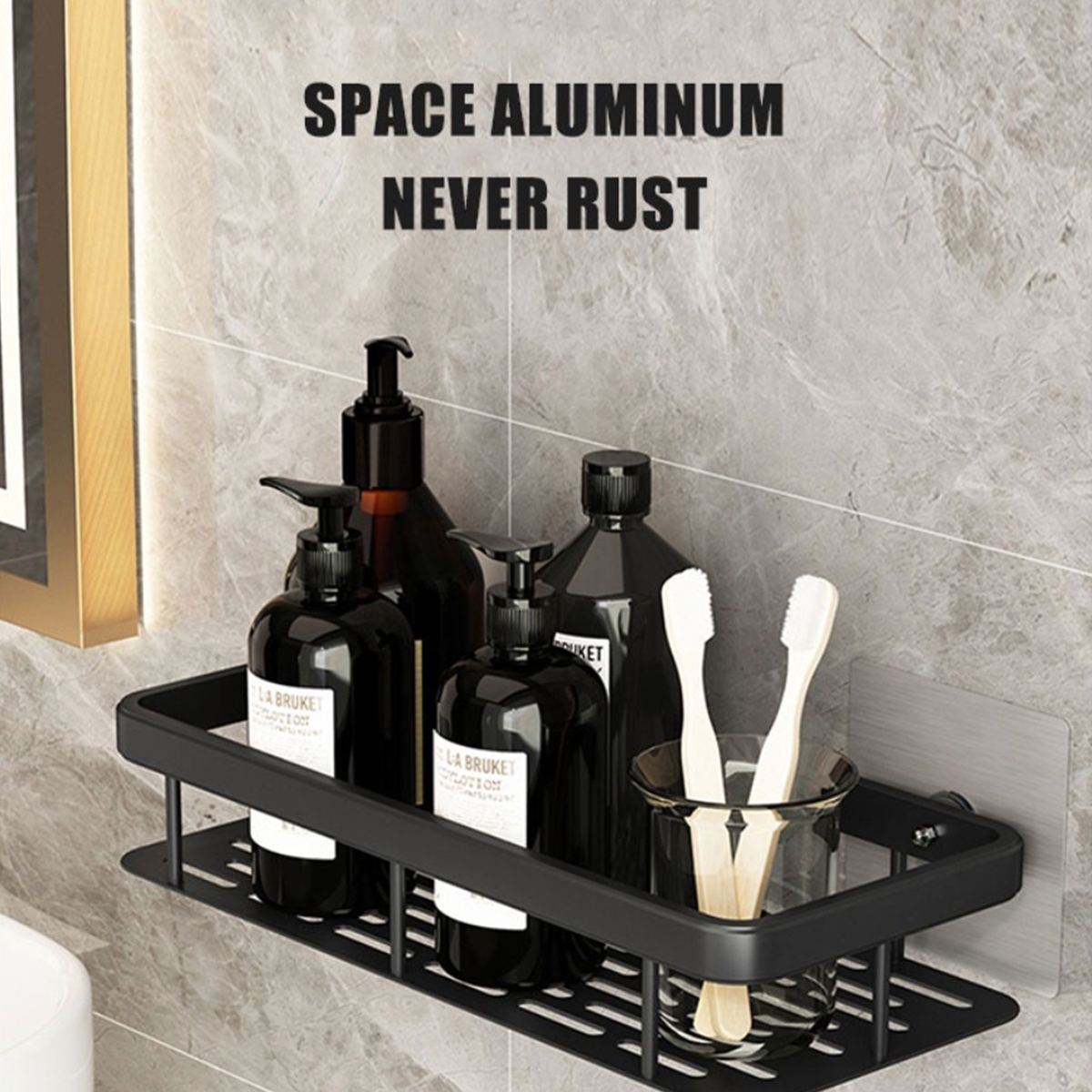 Bathroom Corner Organizer Rack Triangular/Square Wall Rack space ...