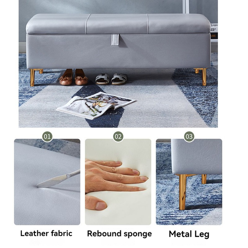 Ottoman Storage Stool Sofa With Storage Benches Chair Box Organizer