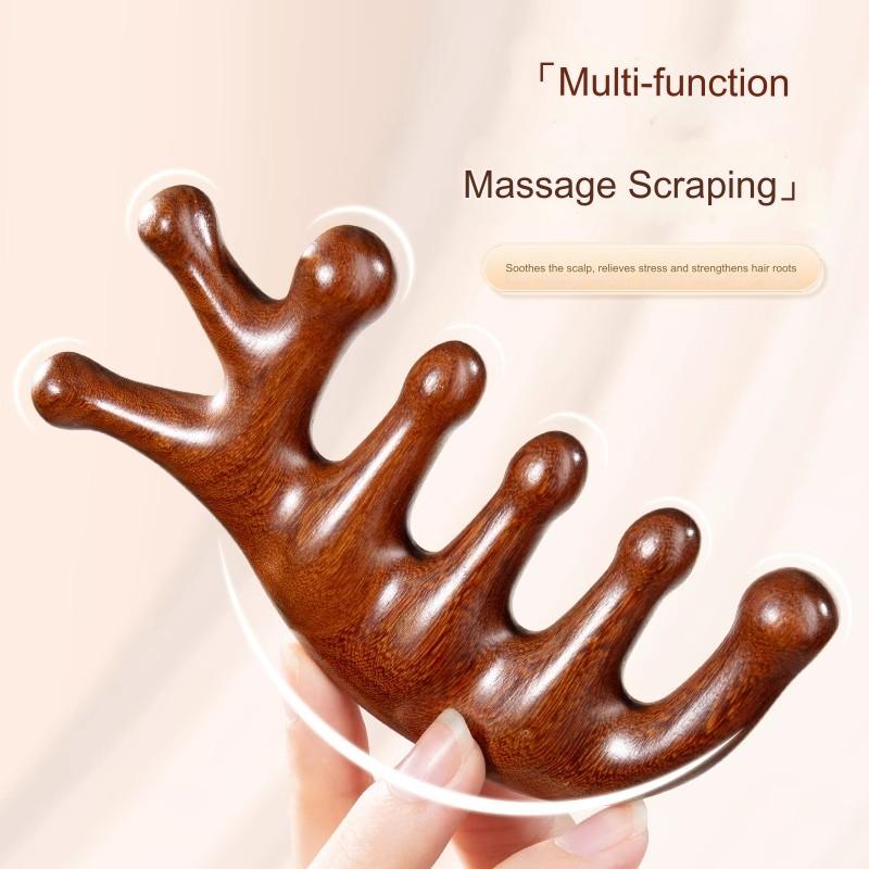 [Sandalwood] Massage Comb for Scalp and Body Anti-Static Enhances Blood ...