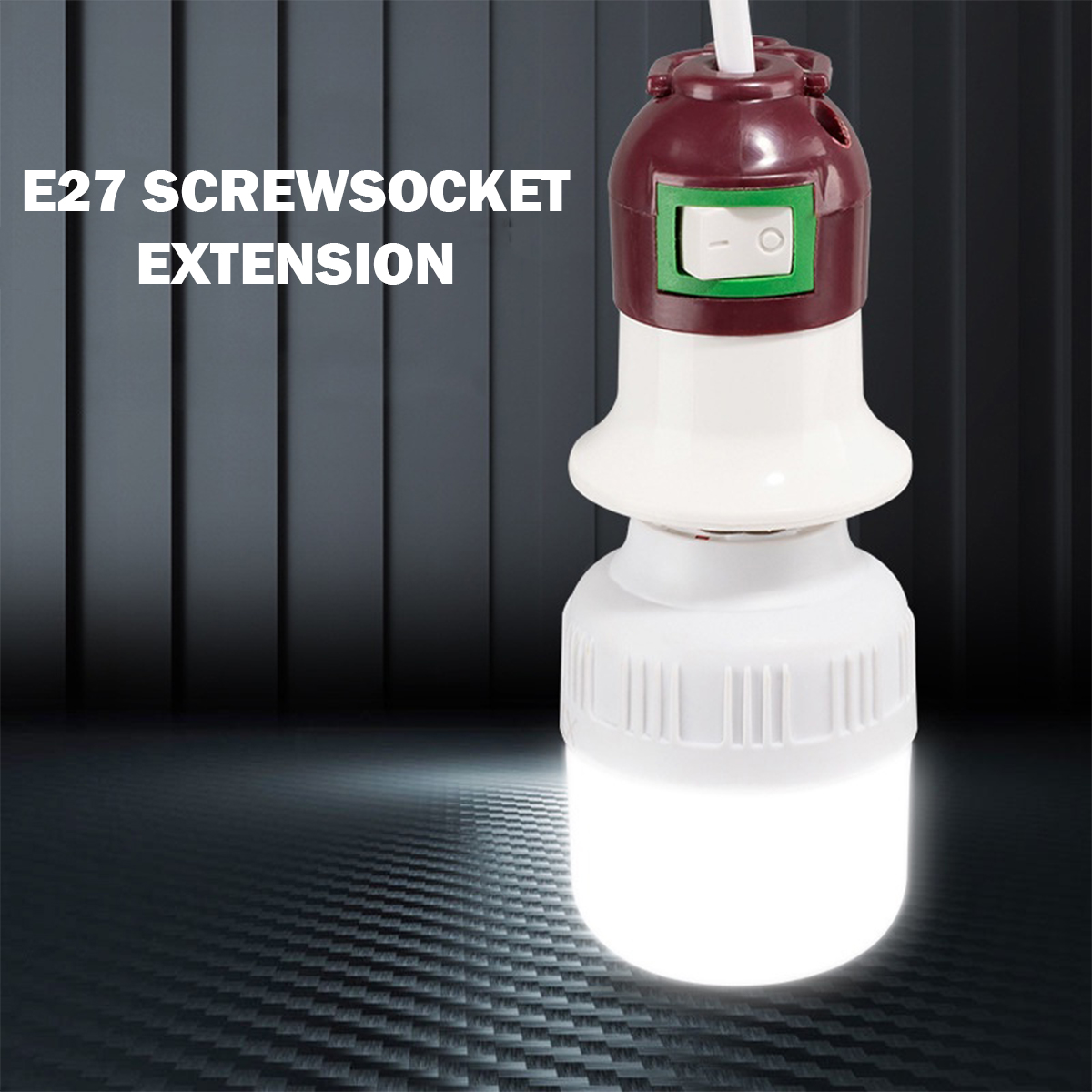 Lamp Bulb Holder E27 With Switch LED Light Bulb Extension Cord Bulb ...