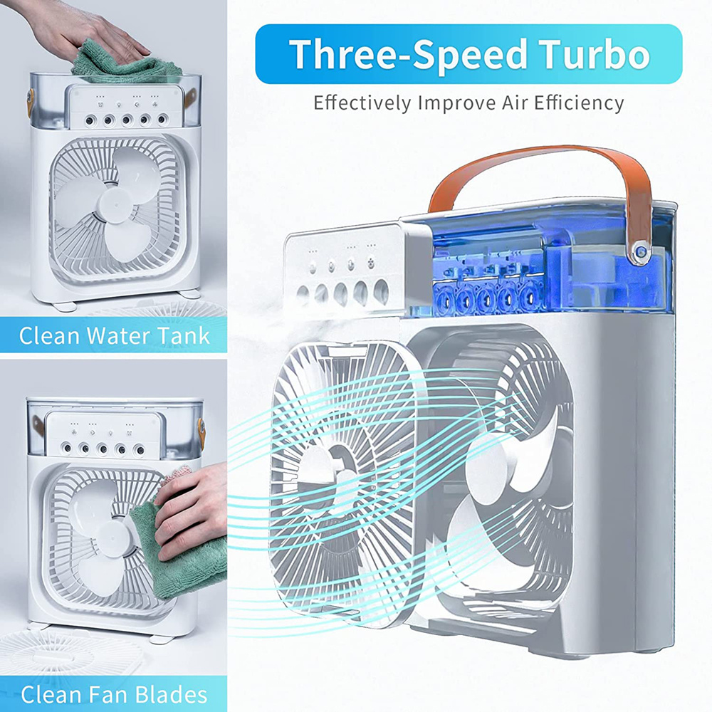 Air Cooler Fan Electric Fan Mini Air Conditioner Cooling for Table