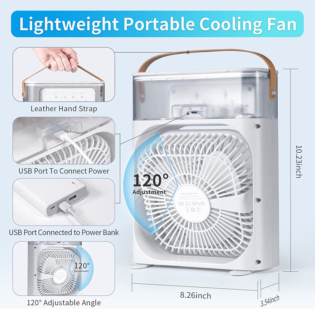 Air Cooler Fan Electric Fan Mini Air Conditioner Cooling for Table