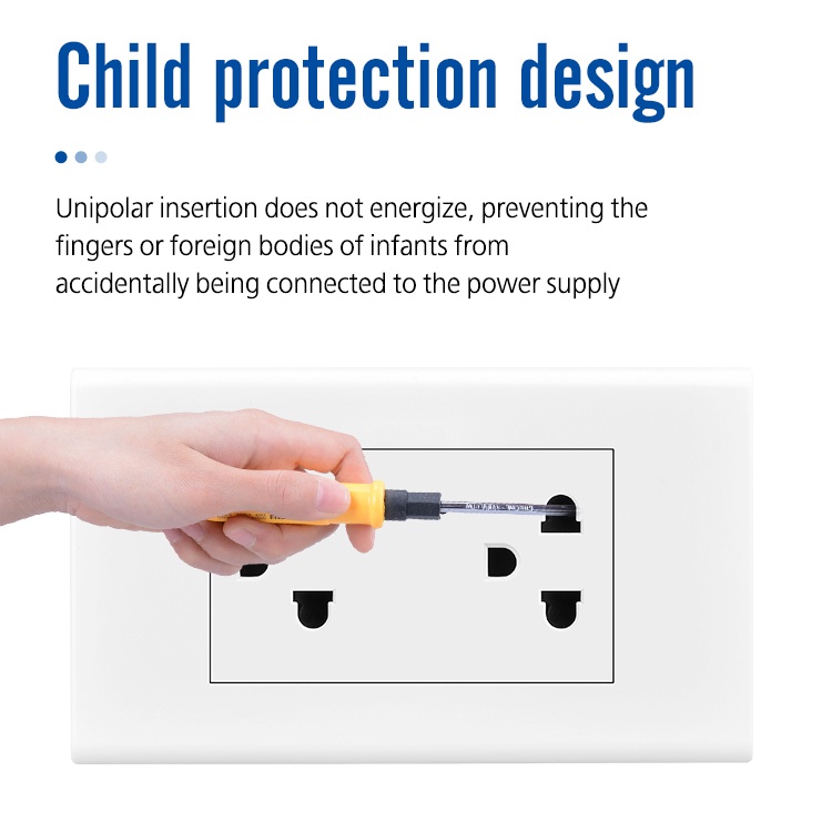 LP Wall Socket Outlet Household Socket for Wall White Universal Socket