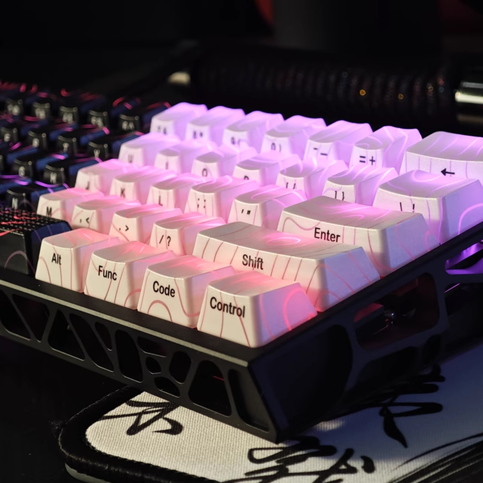 Contour 2.0 LED Translucent Keycap OEM Profile 61/118 Keys PBT Letter ...