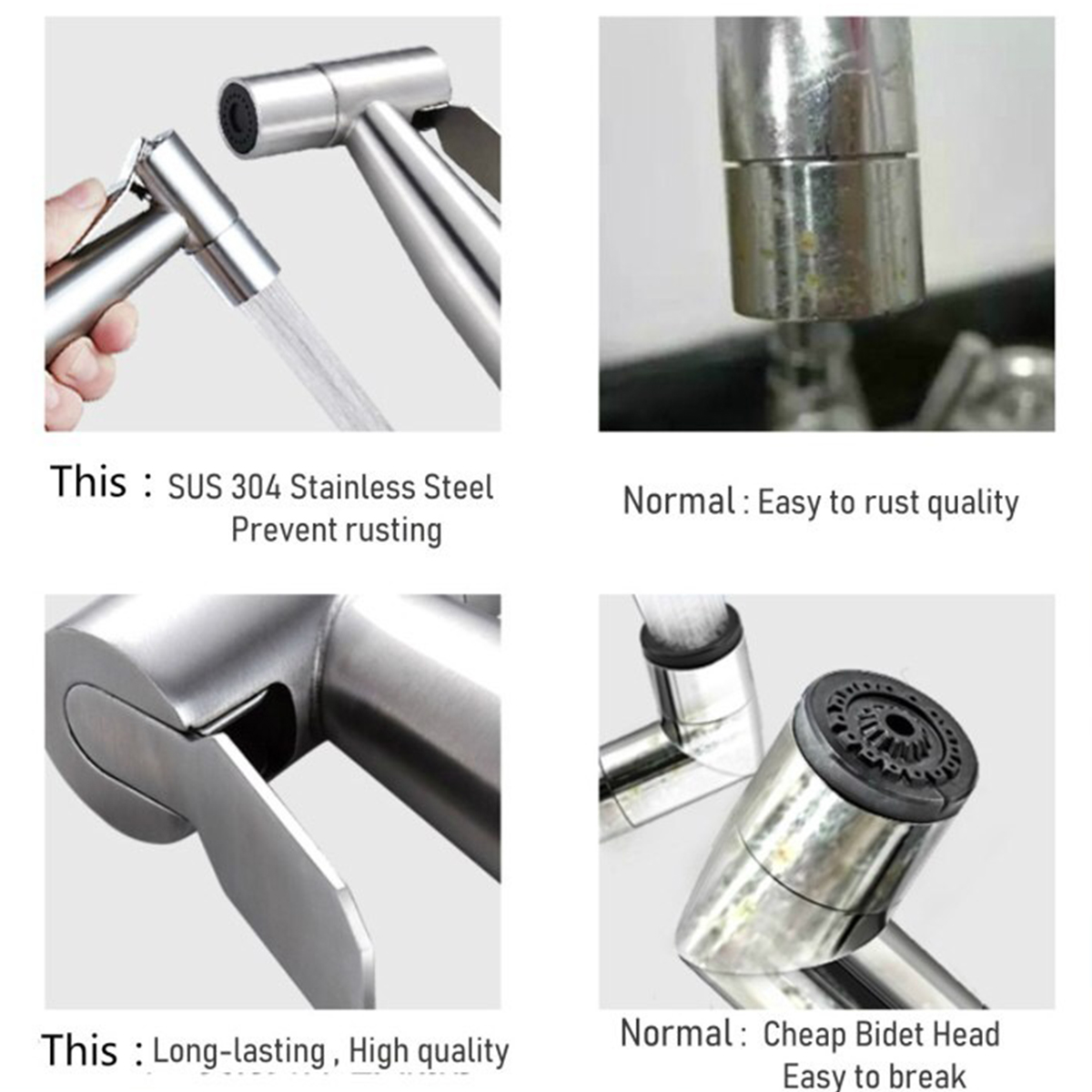 Toilet flush spray gun 3 in1 Bathroom Toilet Washer With Hose Holder ...