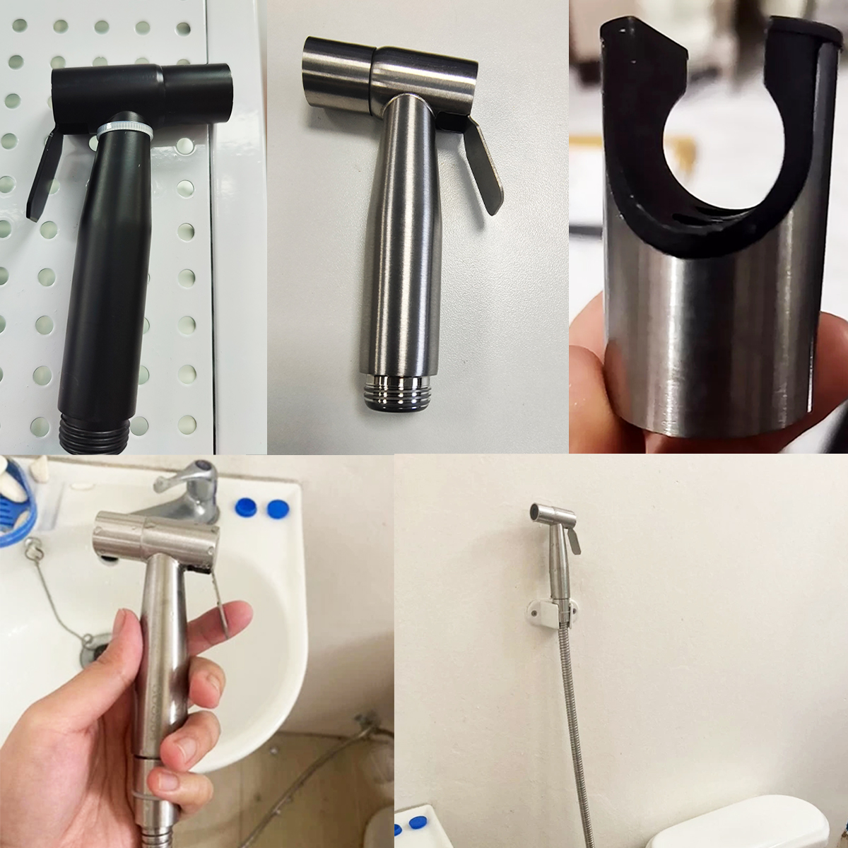 Toilet flush spray gun 3 in1 Bathroom Toilet Washer With Hose Holder ...