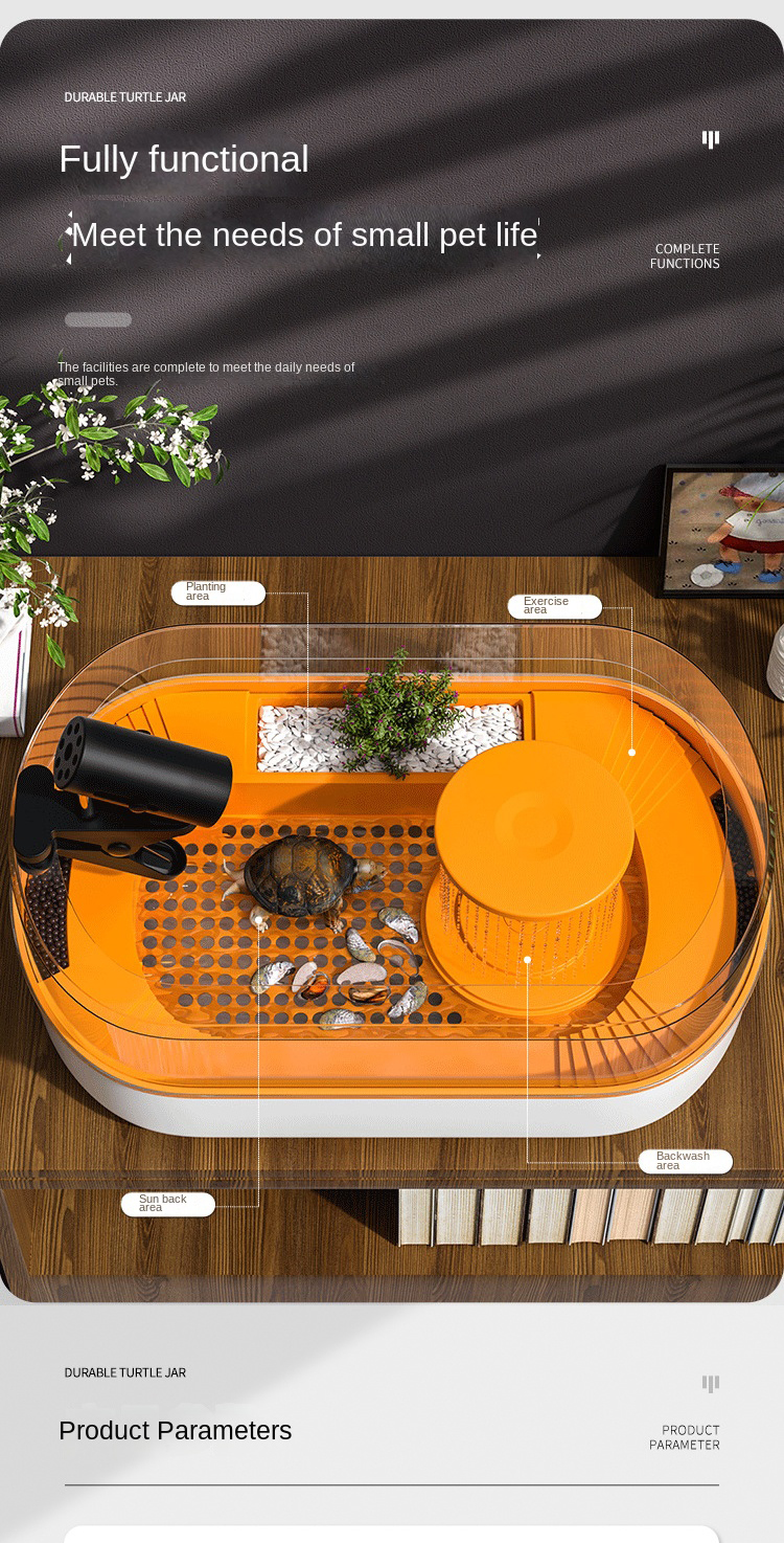 Large Turtle Box Luxury Transparent Turtle Box Pet Turtle Breeding Box ...