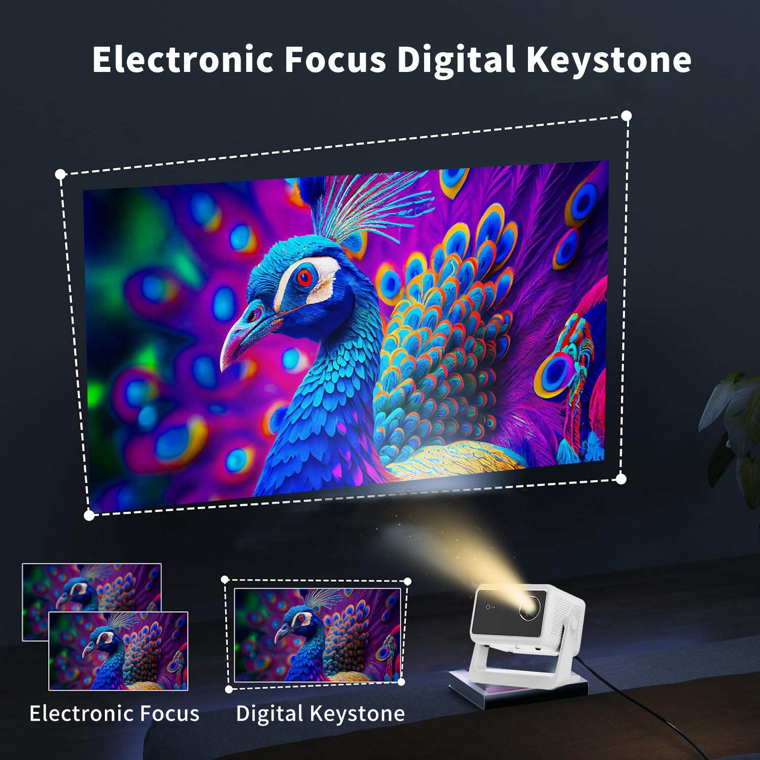 G2E Wifi 4k Projector Full HD 1080p 8000 LM Supports Android iOS