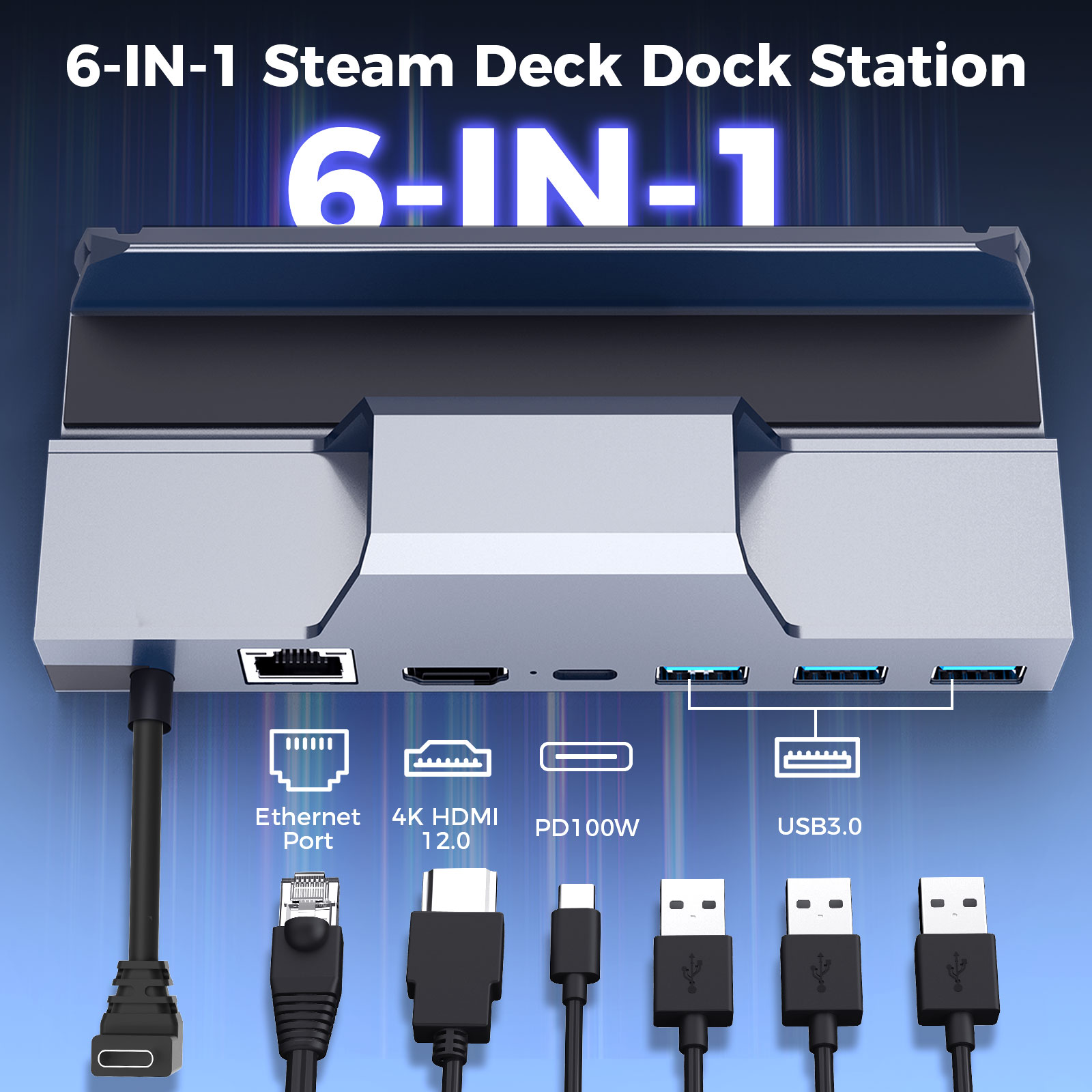 IINE ROG Ally Aluminum Docking Station Multifunction Charging Video