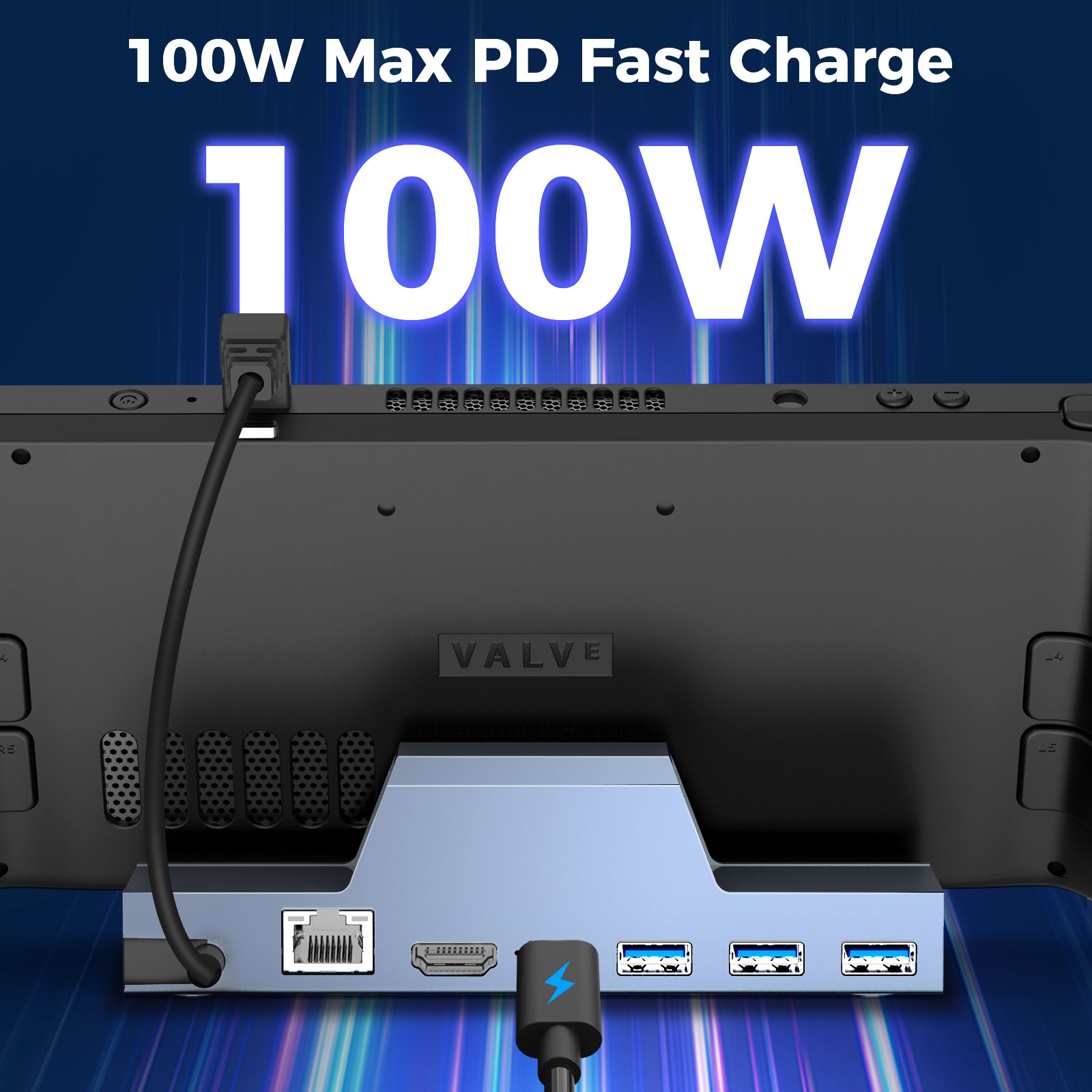 IINE ROG Ally Aluminum Docking Station Multifunction Charging Video