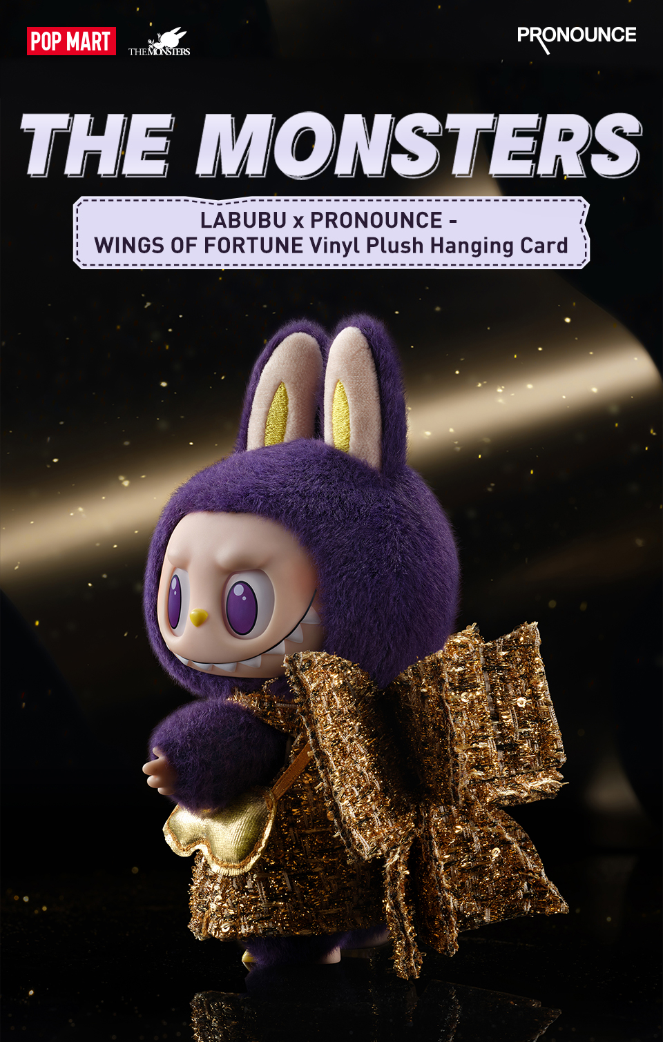 LABUBU × PRONOUNCE - WINGS OF FORTUNE Vinyl Plush Hanging