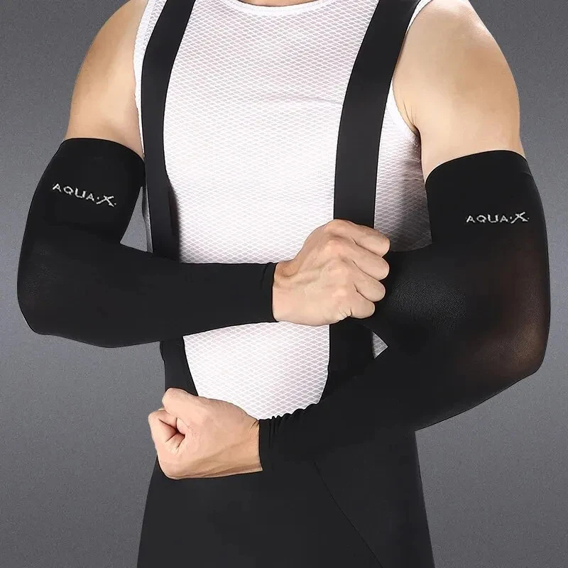 Ice Silk Sports Arm Sleeves Cycling Sun Uv Protection Outdoor Travel ...
