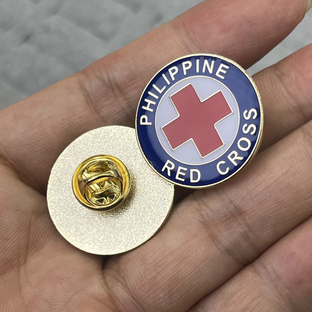 Fashion Accessories Enamel Gold PLated Red Cross Collar Pin Brooch Pin ...