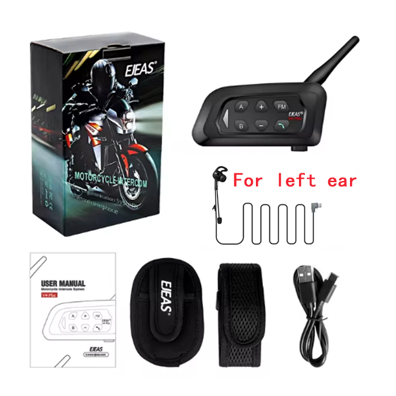 XiNOWy V4C Referee Headset Bluetooth Intercom Full Duplex 1200M Football Soccer Earhook Earphone BT Interphone With FM Radio - 201355758 - View #8