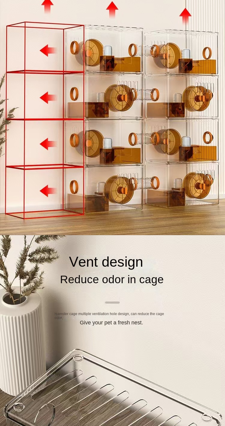 Curated visual reference: Hamster Cage Hamster Villa Acrylic Golden Bear Cage Hamster Nest Photo Inspiration