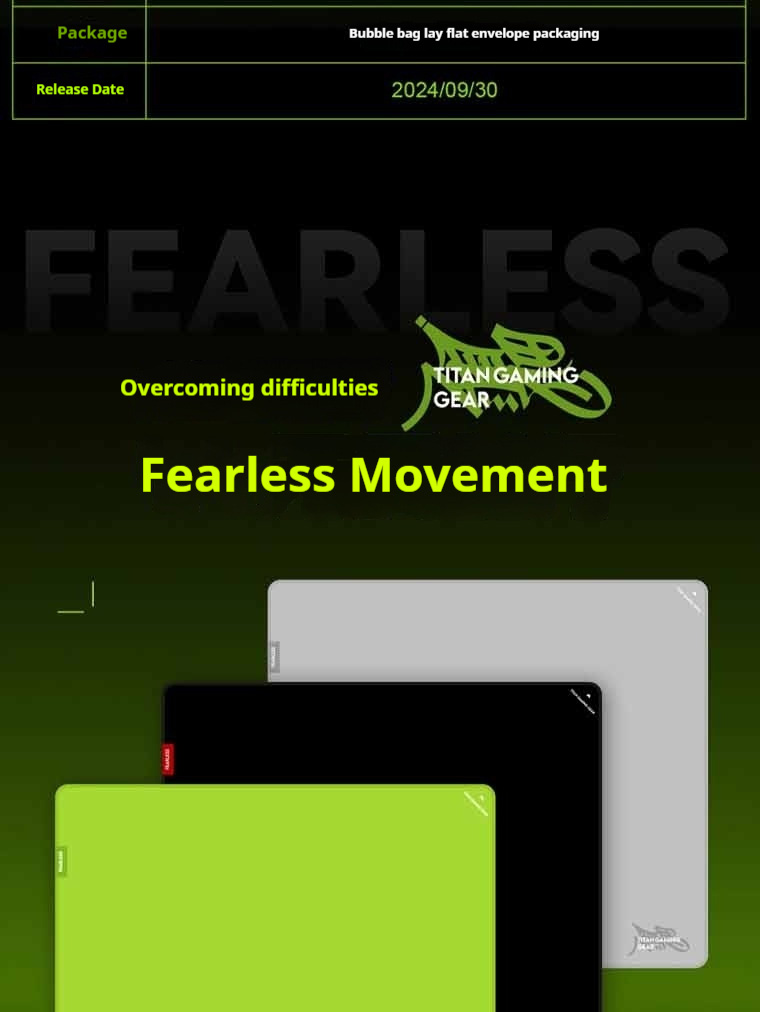 TITANNATION Fearless Type 99 Gaming Mouse Pad, XSOFT Softness, Natural