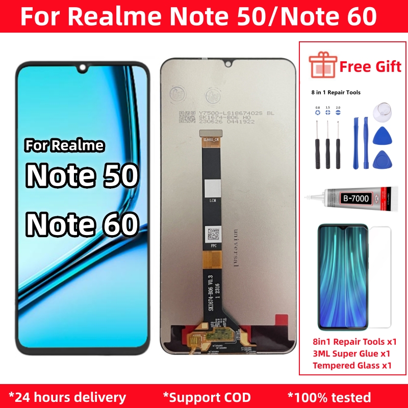 For Realme note 50 note 60 LCD Display Touch Screen Glass Digitizer ...