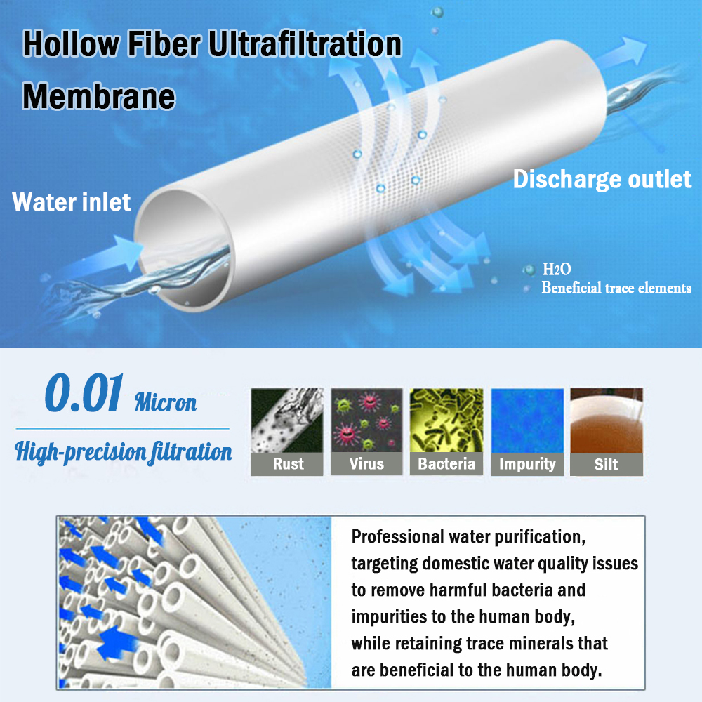 Portable Water Filter Straw with Collapsible Water Pouch and Gravity Bag