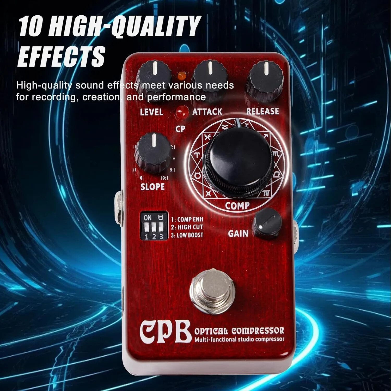 CPB Optical Compressor Pedal Booster Multi-functional Studio Compressor ...