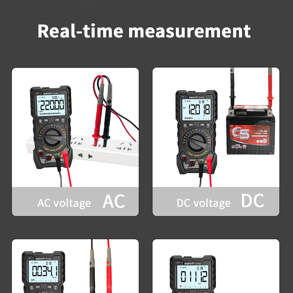 ZOYI ZT225 25000Counting Precision Digital Multimeter AC/DC Continuity
