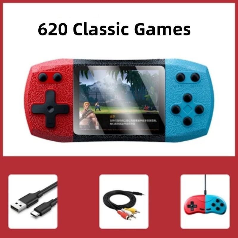 620 Retro Game Handheld Game Console F1 Builtin 3.0 Inch Mini Gameboy