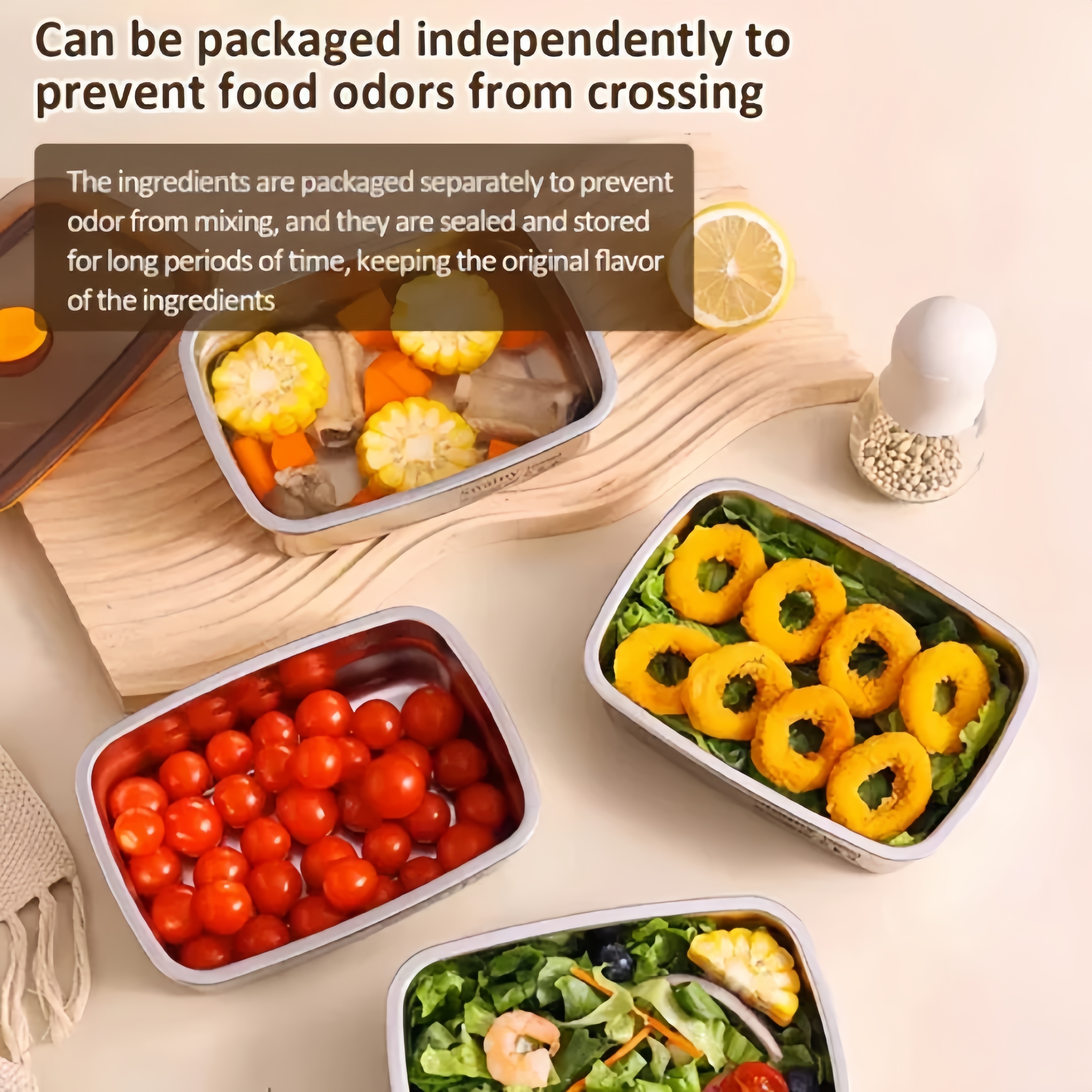 316 Stainless Steel Freshkeeping Food Grade Lunch Box Refrigerator