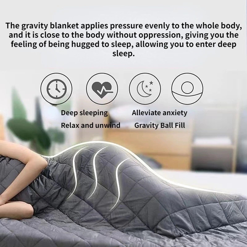 thumbnail image 2 of Madison Navy Weighted Blanket – King Size 25 Lbs – Autism, Anxiety, Stress Relief – JHF 2 of 6