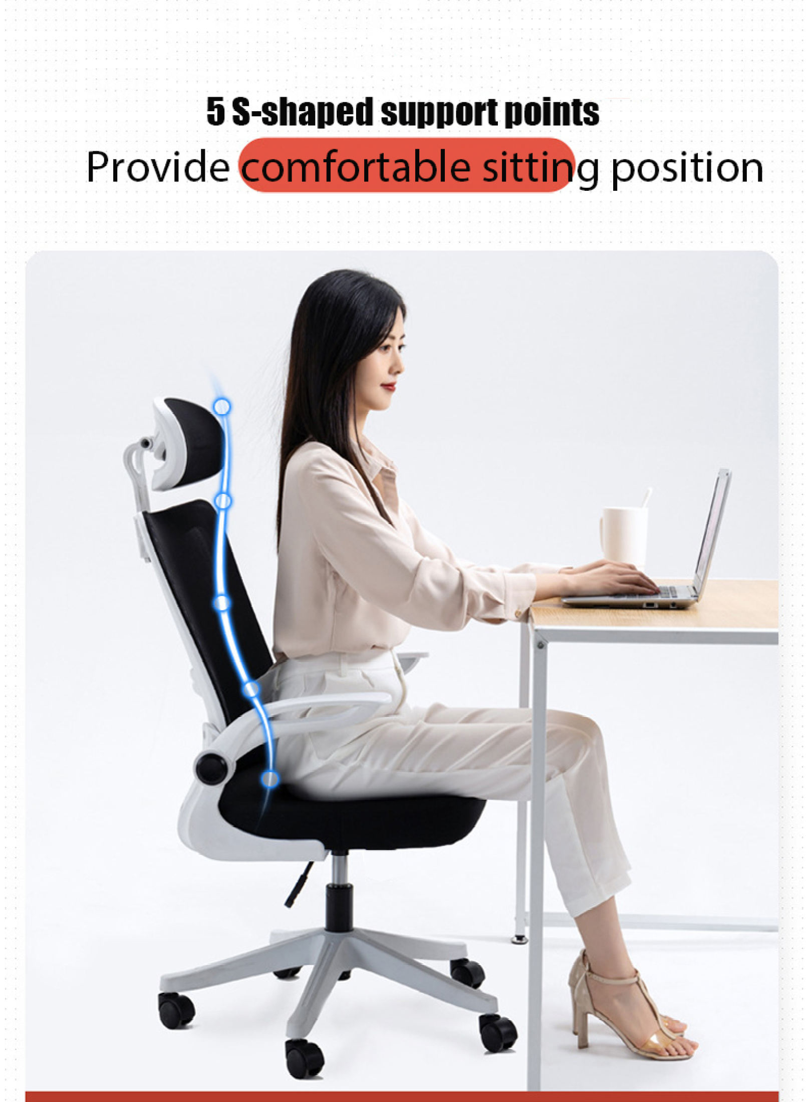 Owls Adjustable Office Chair Korean Ergonomic Chair Computer Chair