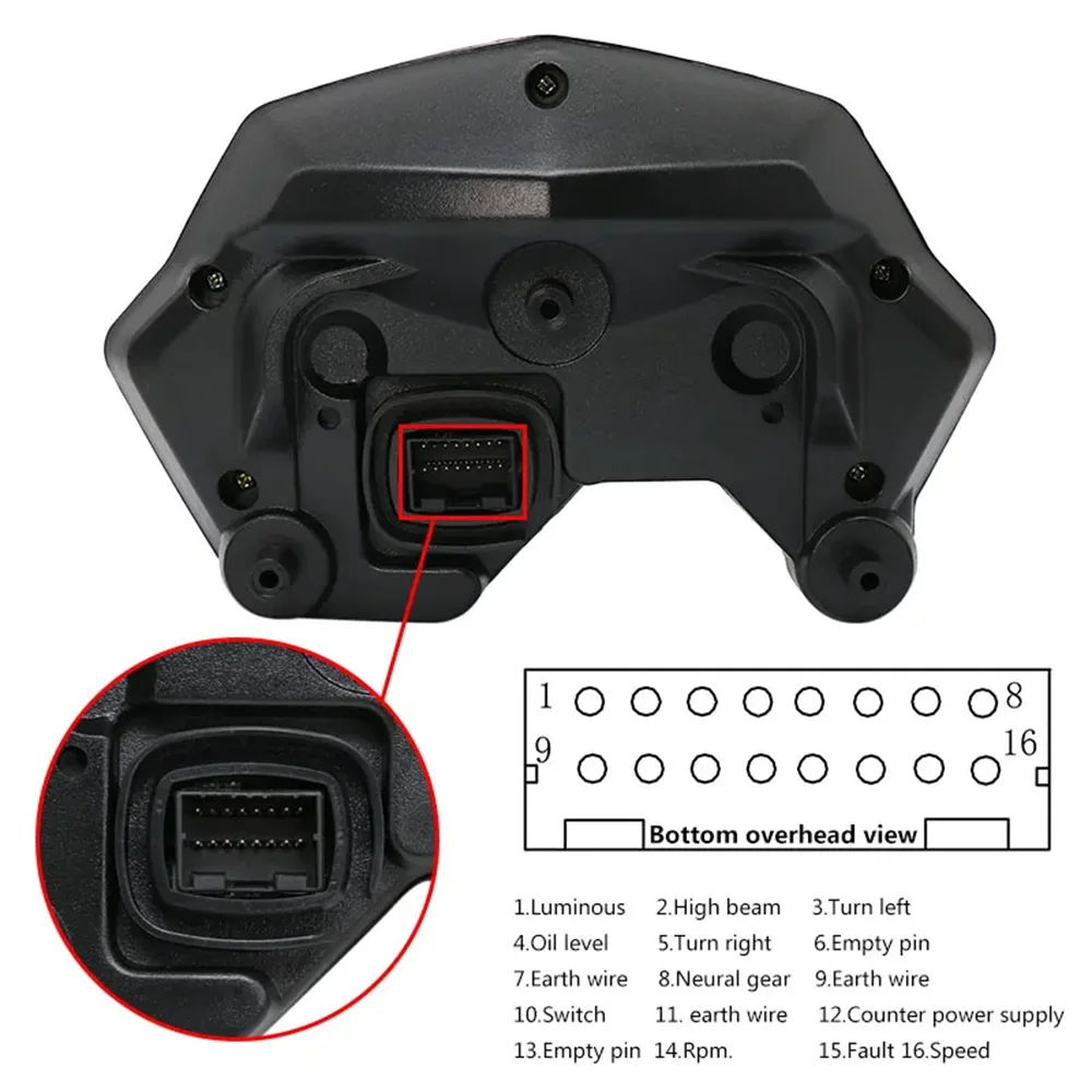 For Yamaha FZ16 FZ 16 Fazer Digital LCD Speedometer Tachometer Gauge ...