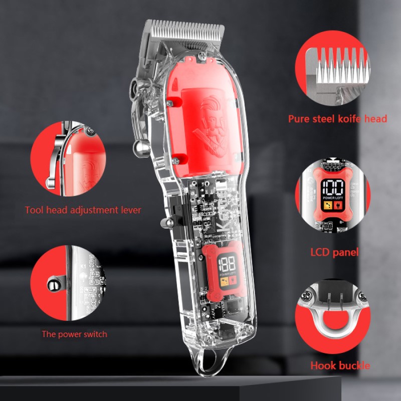 Kemei Professional Hair Clipper Set Electric Rechargeable Barber