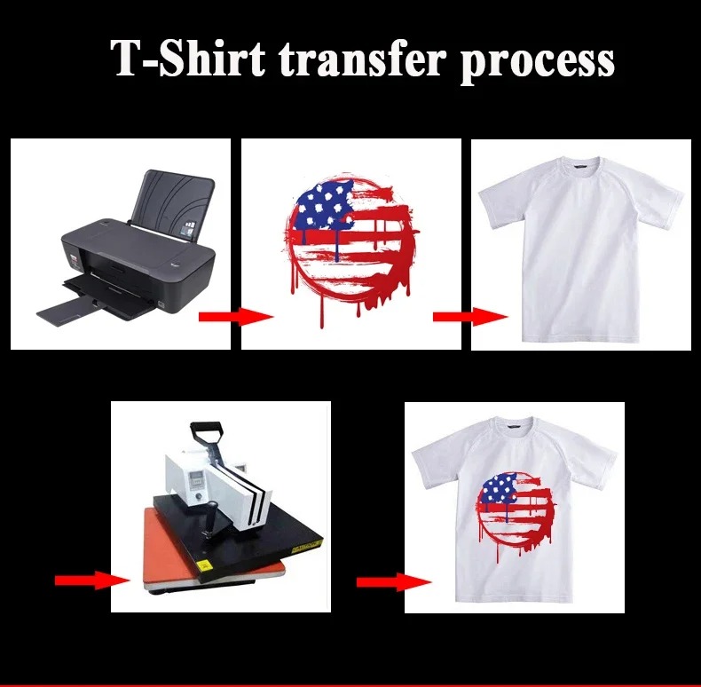 10 Sheets Inkjet Heat Transfer Paper A4 Cotton TShirt Dark Black