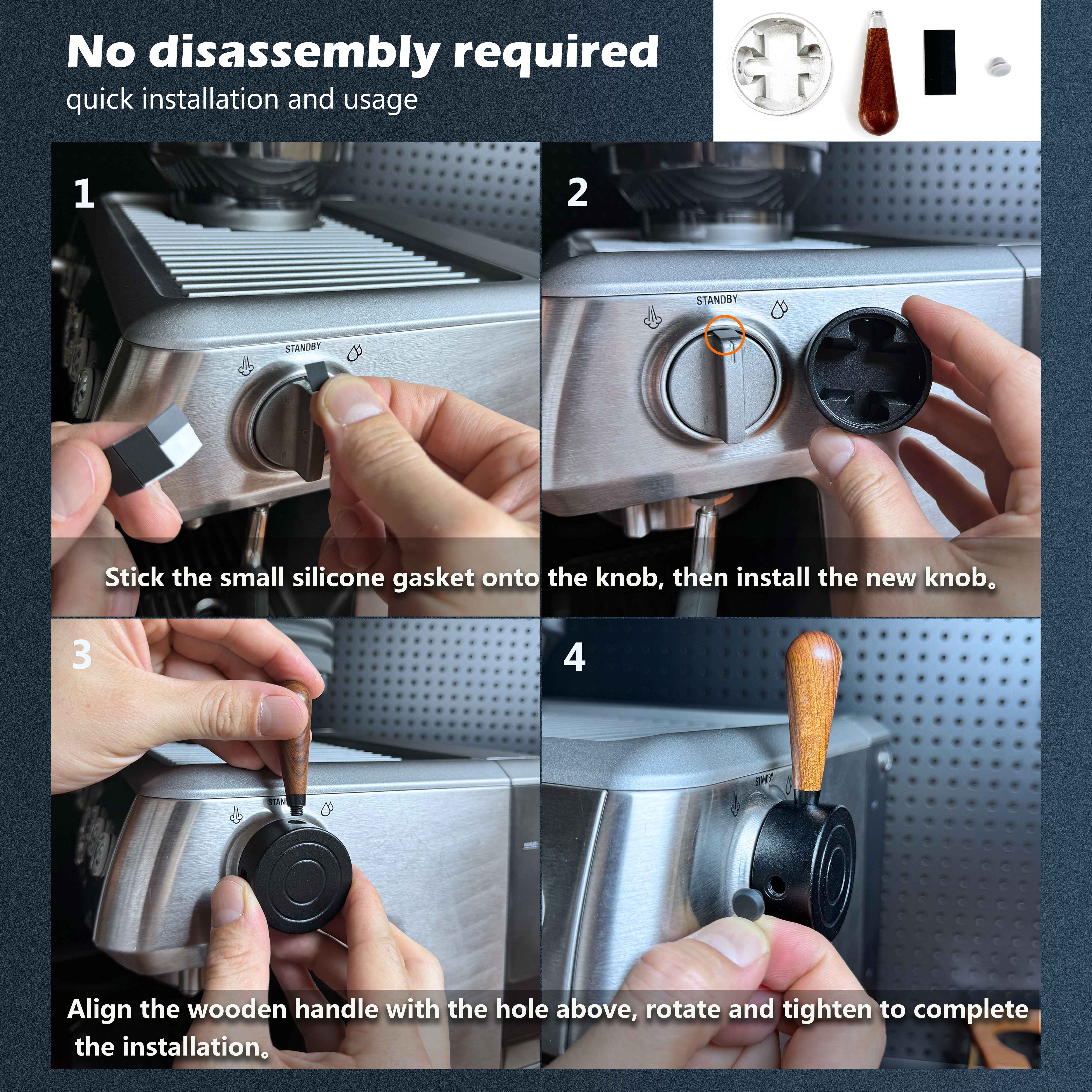 NEOUZA Espresso Machine Upgraded Steam Lever Compatible for Breville