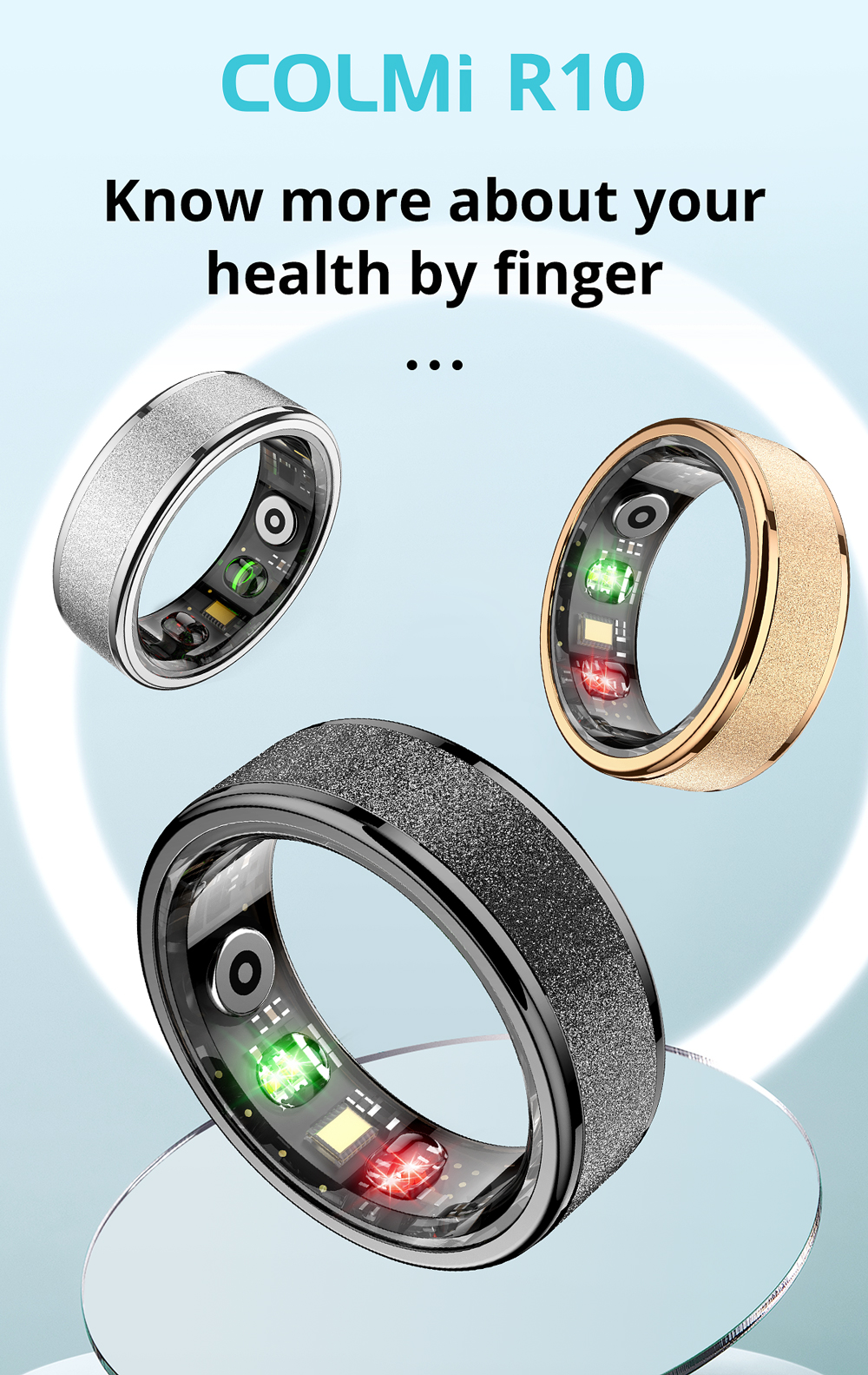 COLMI Smart Ring R10 Health and sports detection Temperature monitoring ...