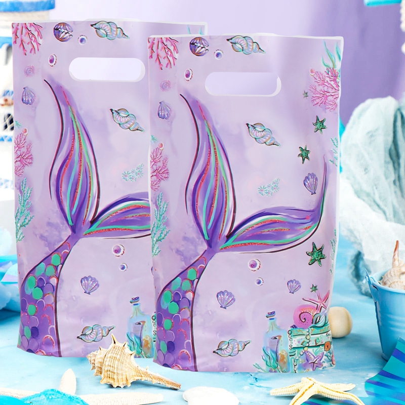 25pcs Little Mermaid Candy Loot bags Mermaid Gift Bags For Kids Girl ...