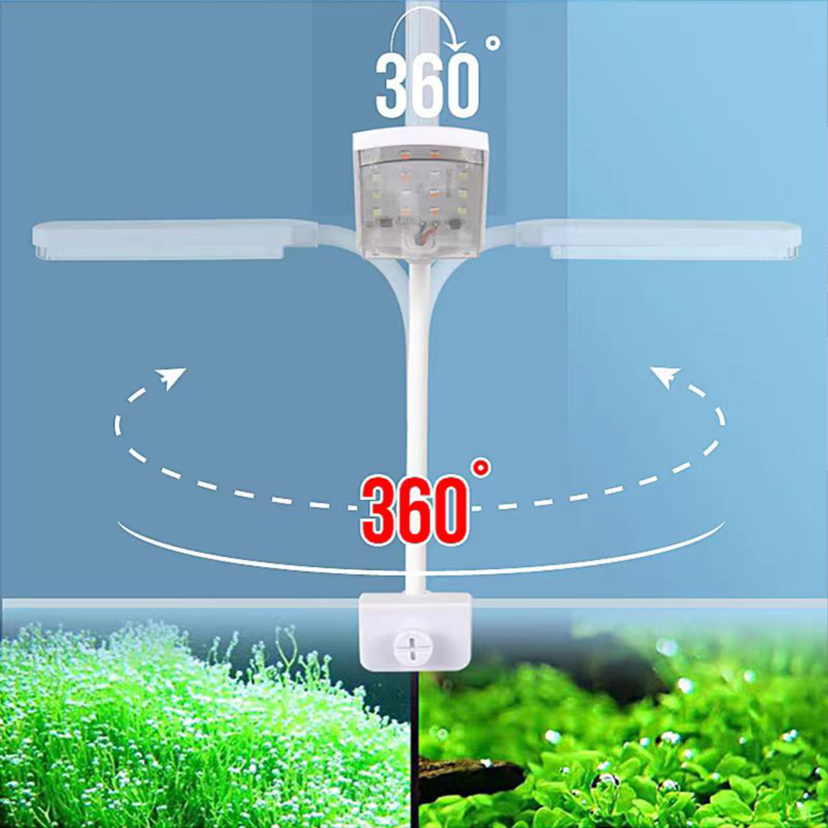 LED Dualend White Aquarium Light Fish Jar Lamp Flexible Bendable