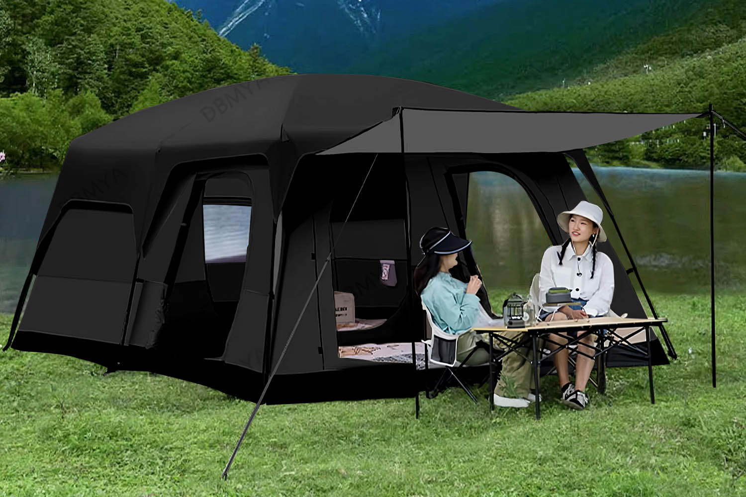 Mount Peak 5-8-14 person tent camping tent large tent family two ...